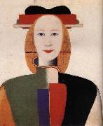 Kasimir Malevich The Girl-s hair with comb oil painting artist